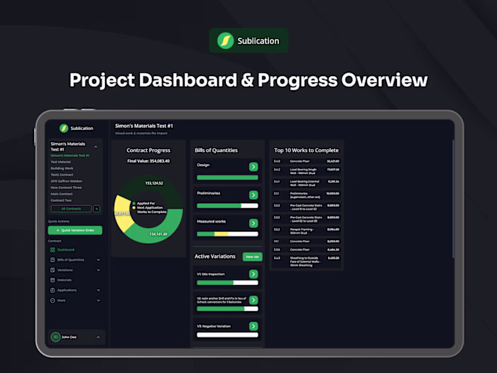 Development of Sublication Construction Management Platform