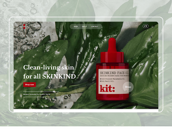 Kit - Website Design for a Modern Skincare Brand
