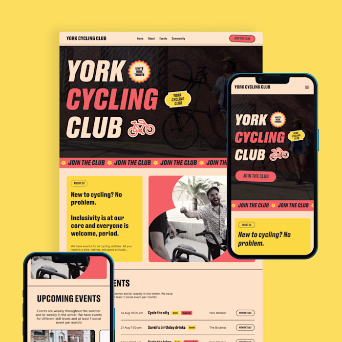 York Cycling Club -  Visual Identity & Website Design