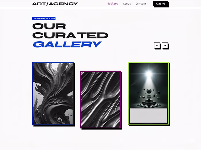 Modern Art Gallery Website Design