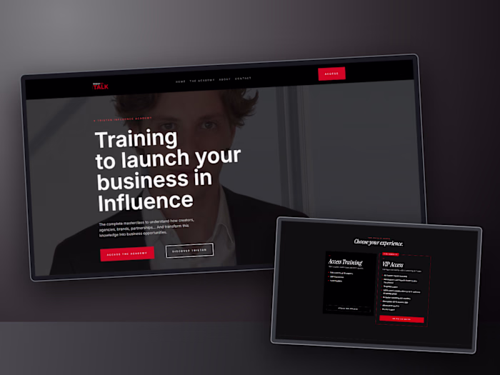 Influence Academy | Kajabi Sales Page Design