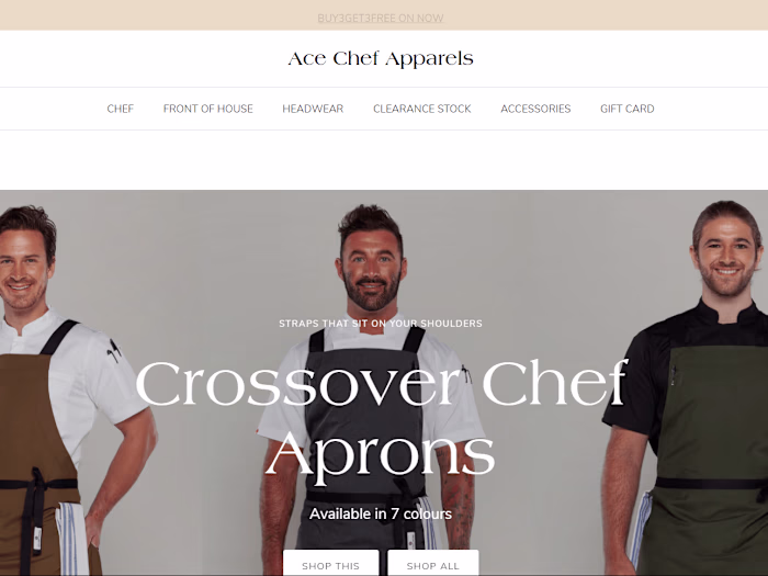 SEO Optimization and Website Maintenance for Ace Chef Apparels