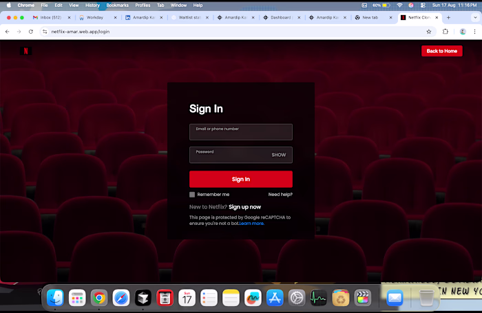 Netflix Clone (React + Firebase)
