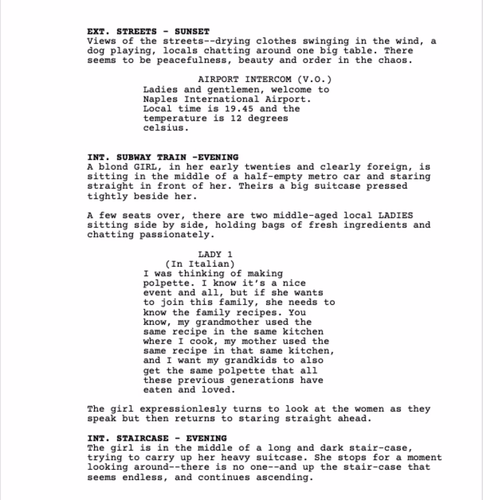 PROOFREADING: Screenwriting