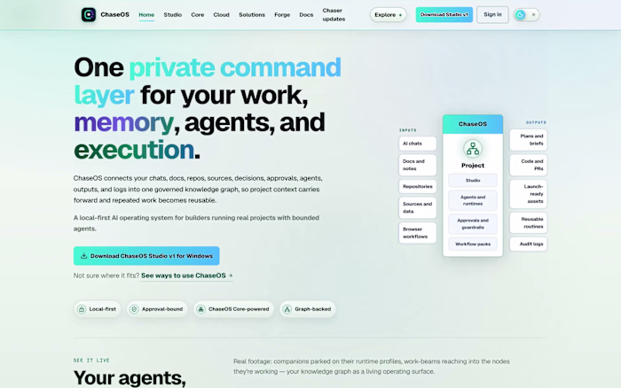 ChaseOS Web — Product Site & Billing