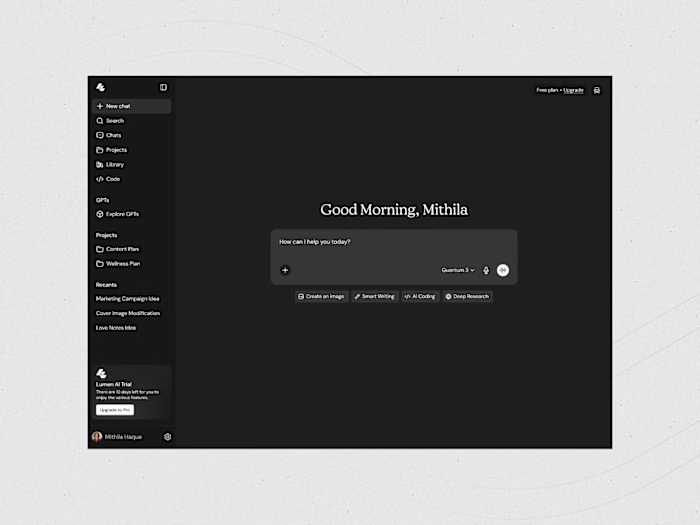 Lumen AI: UI Design for