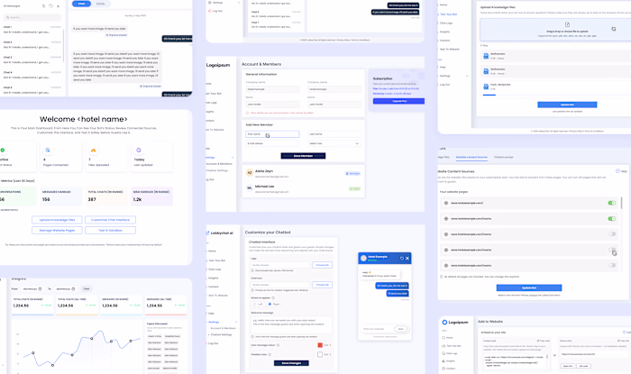 AI Chatbot Analytics Dashboard UI