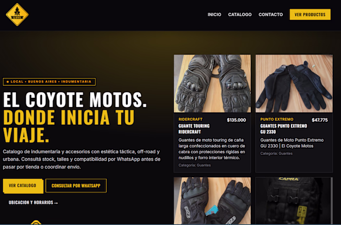 Elcoyote is an ecommerce page