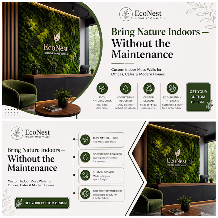 Designed a modern promotional landing