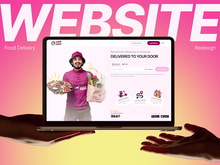 Click to Food Landing Page Redesign