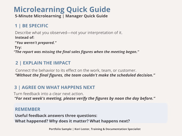 A 5-minute microlearning quick guide