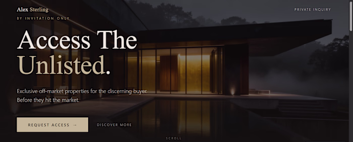 High-converting off-market landing page built