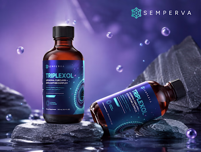 Semperva Triplexol Liposomal Supplement Packaging Label Design
