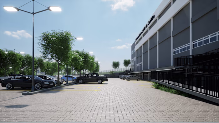 Church Parking Lot - 3D Modeling and 3D Rendering
