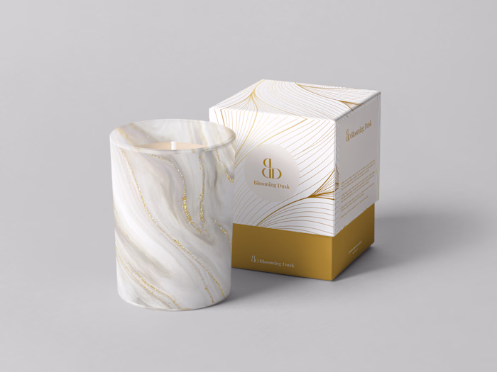 Beautiful Candle Brand IPackaging Design.