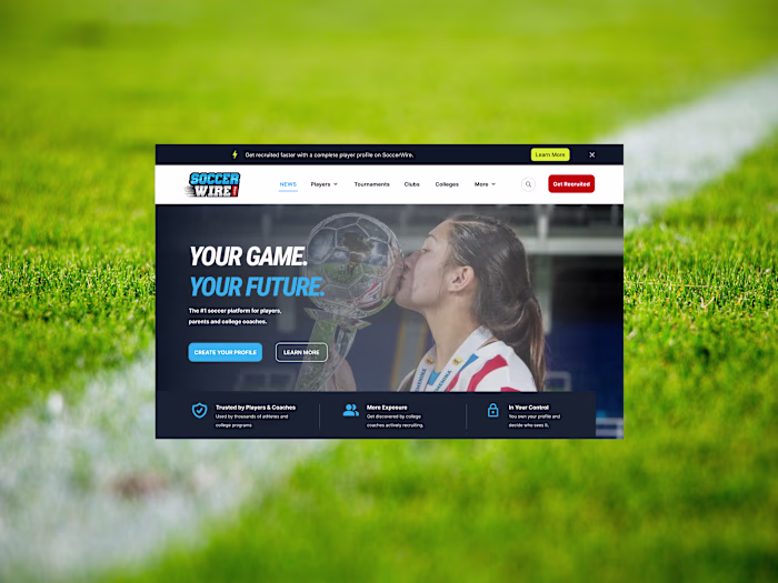 UI/UX Website Redesign Concept for SoccerWire