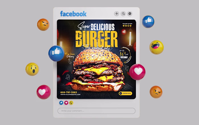 SUPER DELICIOUS BURGER POST DESIGN