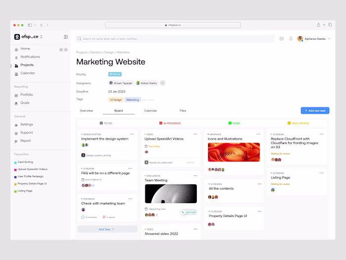 Task Management Dashboard SaaS UI


This