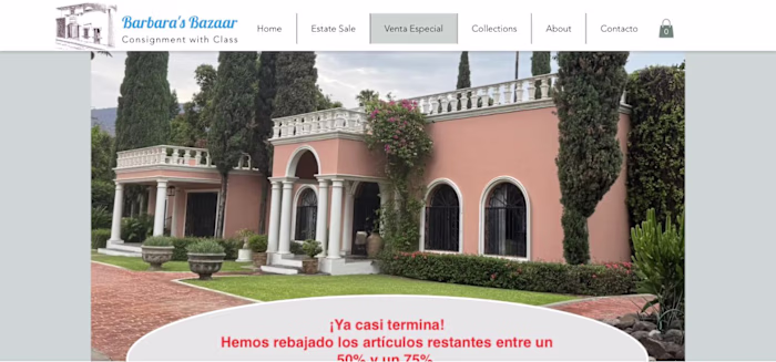 Barbara's Bazaar — Bilingual Estate Sale Landing Page
