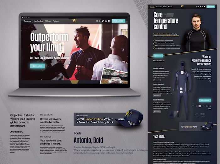 Marketing website | Sports clothing