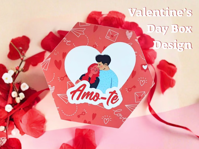 Valentine’s Day gift box design,