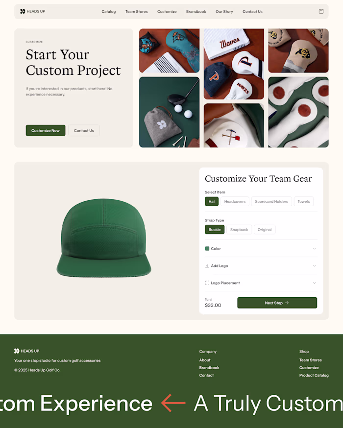 Multi-Team Store System on Shopify for Heads Up Golf