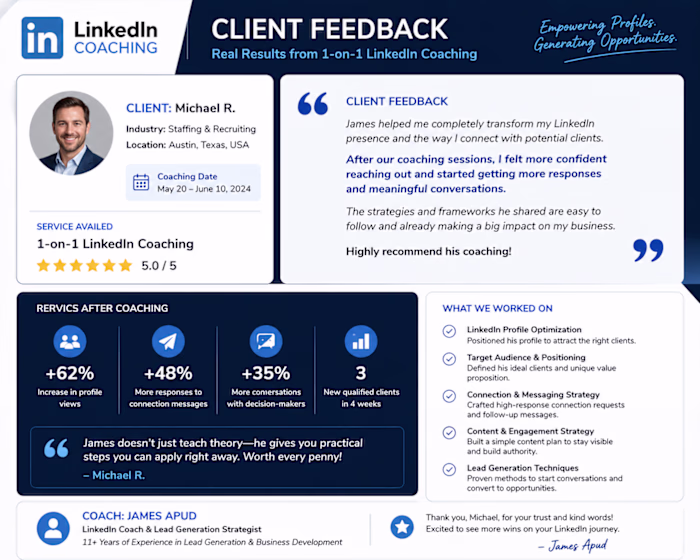 Feedback from previous client