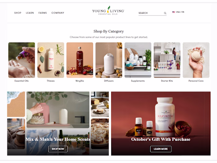 Shopify for Young Living