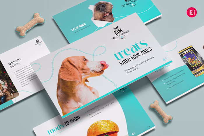 Presentation design for a dog
