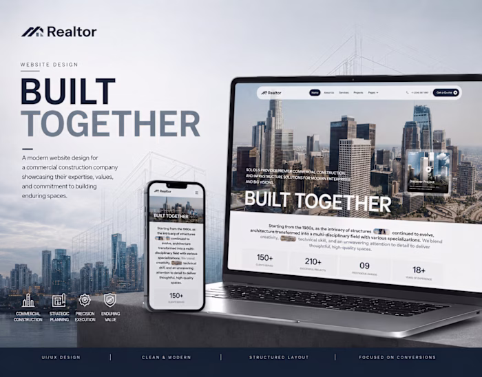 Realtor — Commercial Construction Website Design