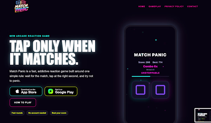 Match Panic is an arcade