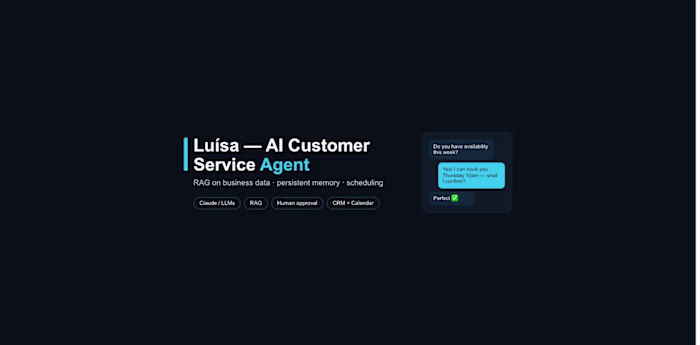 Luísa — AI Customer Service Agent with RAG