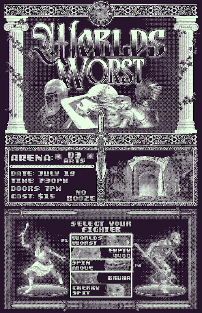 Worlds Worst – Video Game–Inspired Show Poster