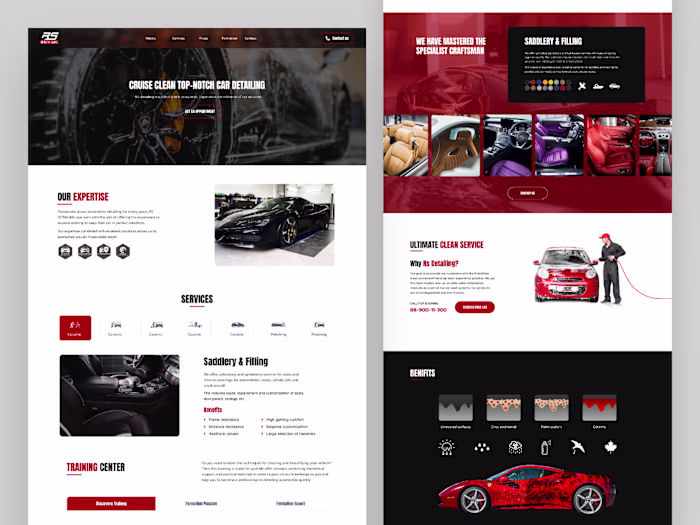 RS Detailing Car Wash website Design
