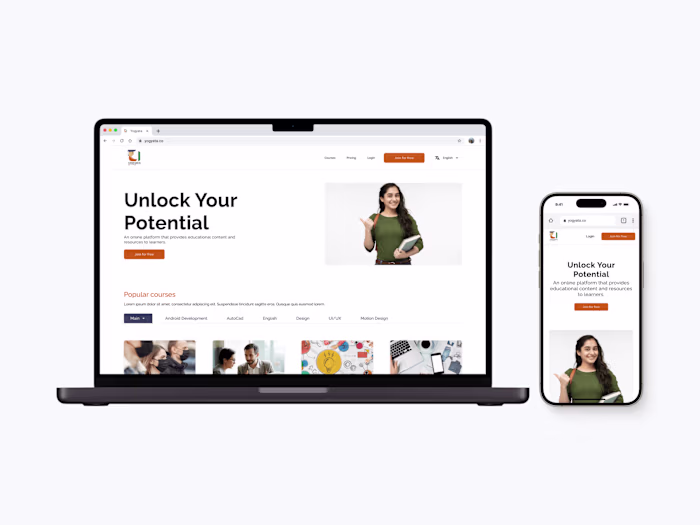 UI UX Design for EdTech Platform