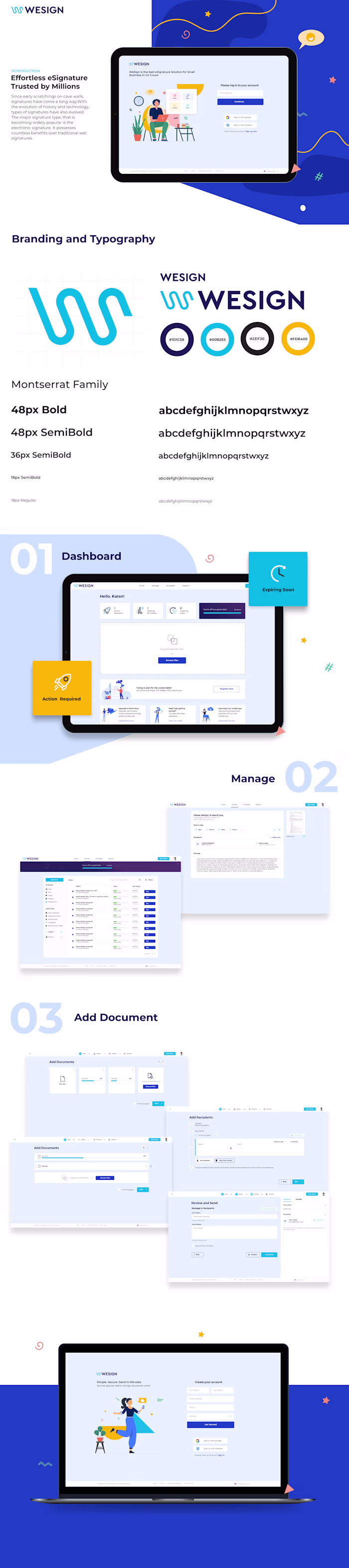WeSign eSignature Platform Redesign