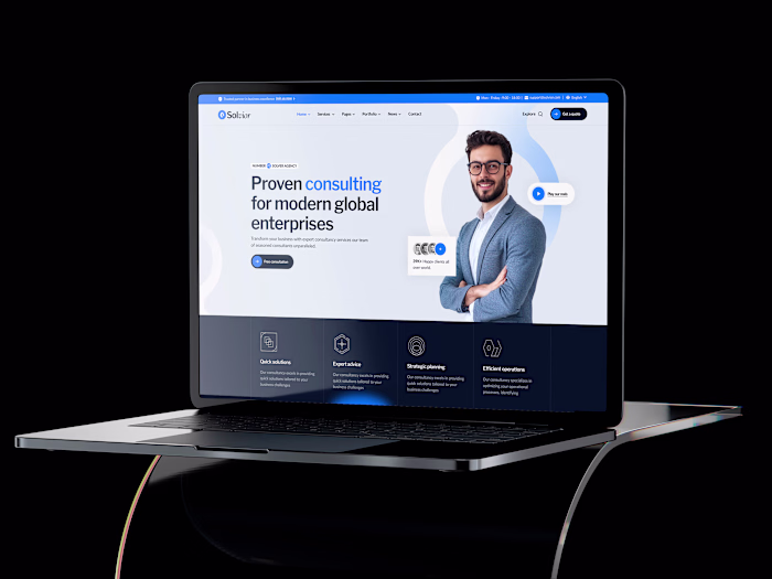 A modern consulting website designed