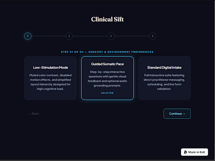 Clinical Sift: Somatic Intake & Triage Engine
