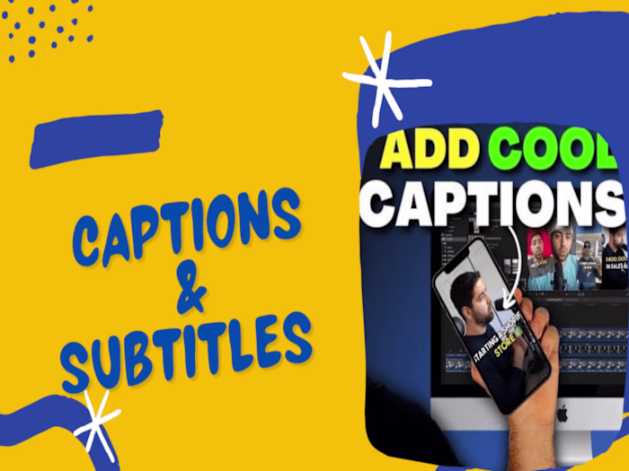 Reels video editing with captions