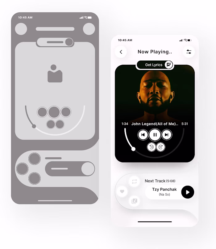 Music Player Mobile UI Designs.