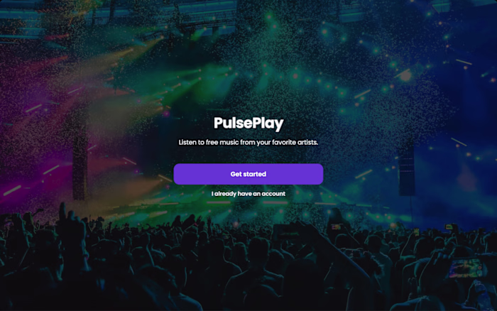 Music streaming website