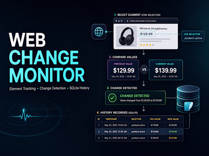 Web Change Monitor Application Development