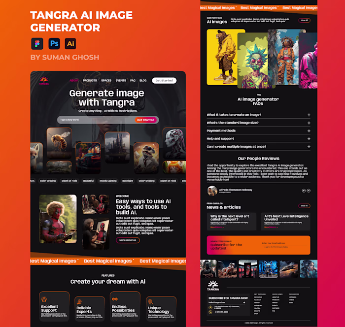 Tangra AI Generator  Image Website