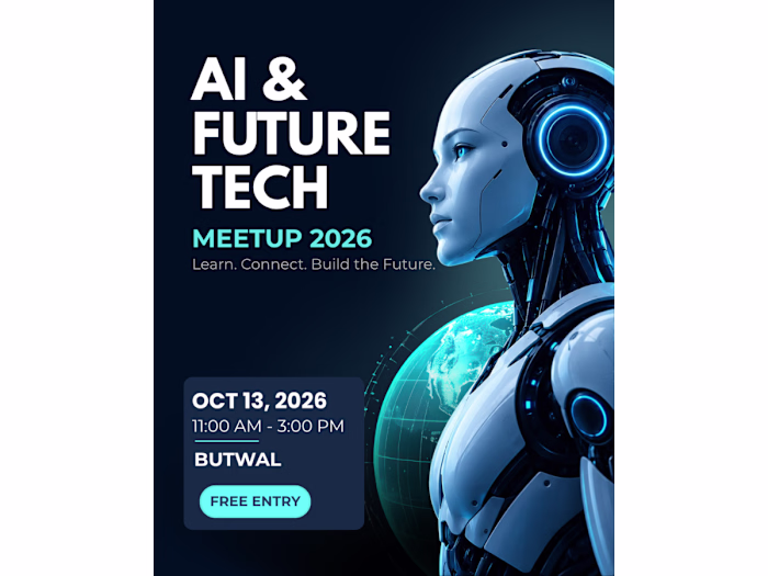 A modern AI-tech themed social
