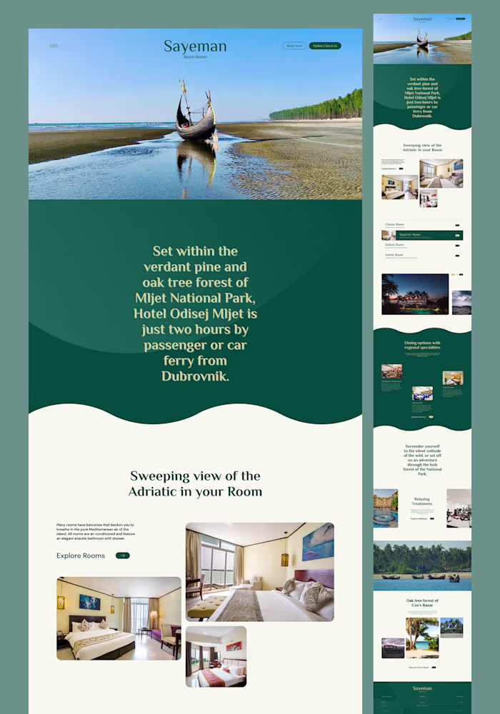 Hotel Landing Page Design