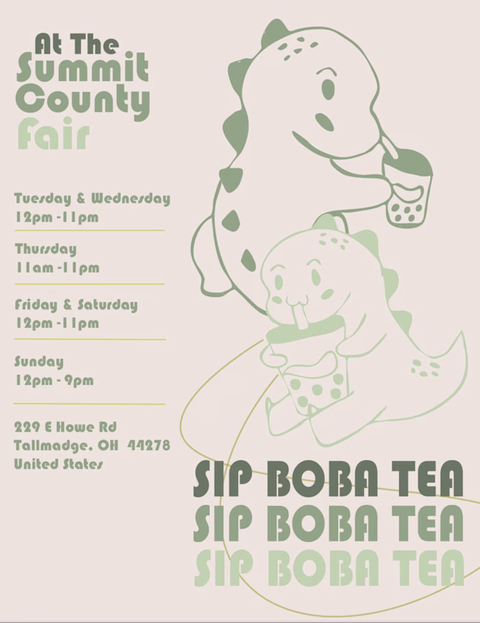 Sip Boba Tea Event Flyer 