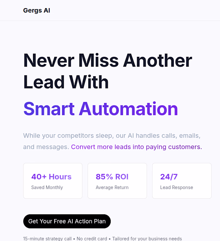 Gergs.ai - AI Automation Solutions