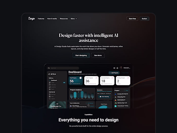AI Design Studio – Landing
