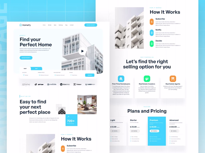 Real Estate Landing page design