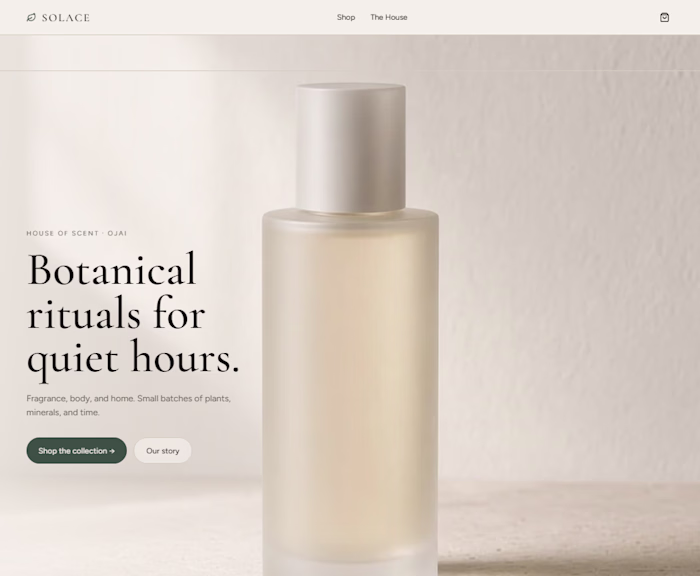 Solace is a botanical house